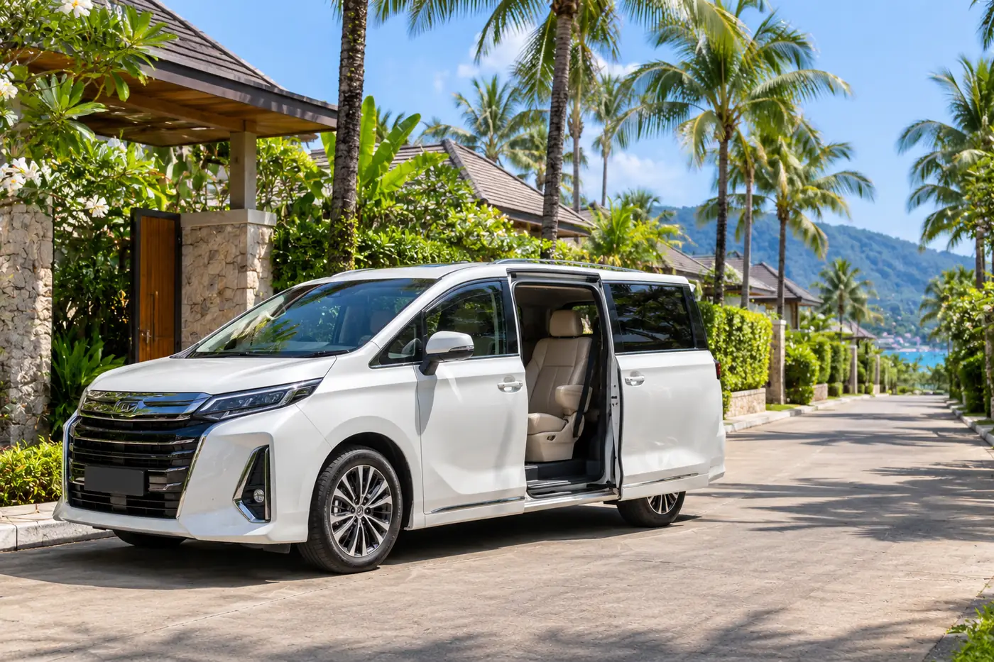Generated illustration: Minivan Rental in Bang Tao, Phuket