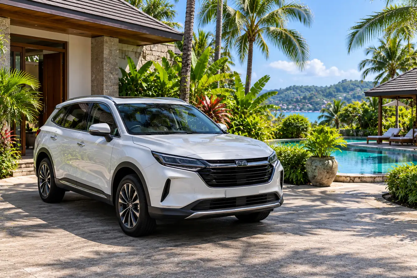 Generated illustration: Which SUV to Rent for a Villa in Bang Tao or Laguna, Phuket