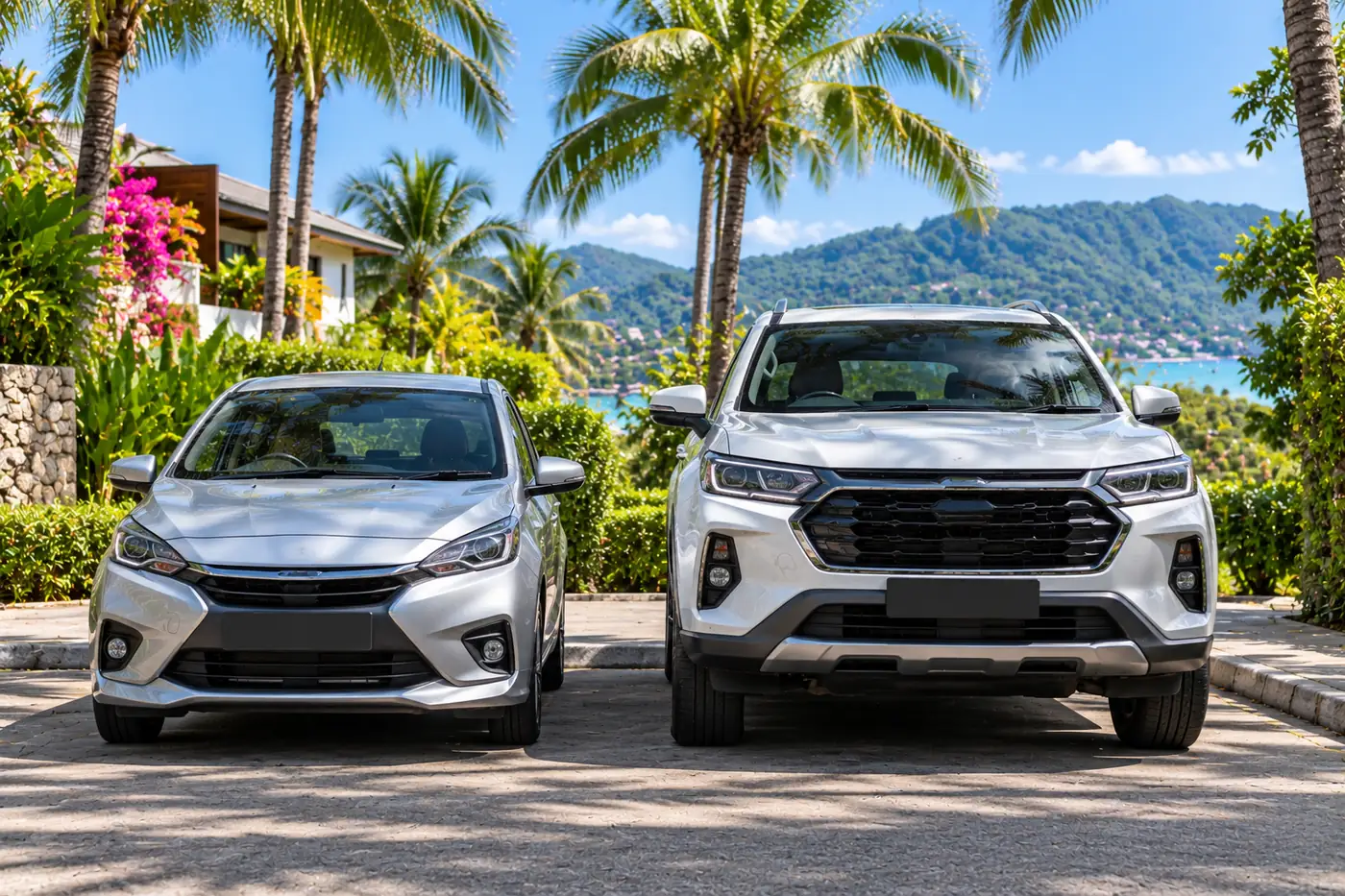 Generated illustration: SUV or Small Car in Phuket: How Much More It Costs