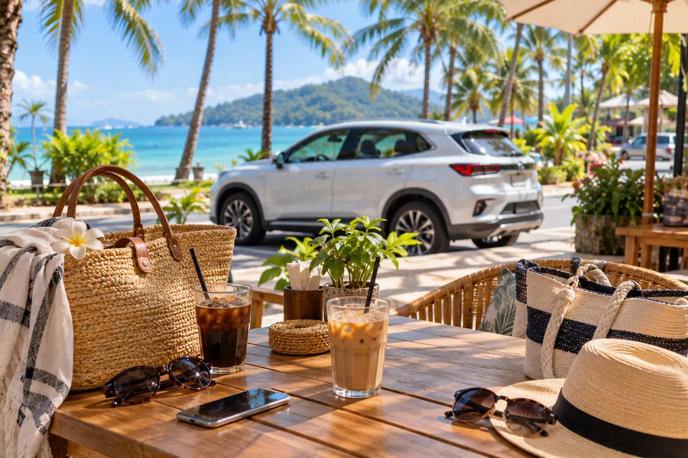 Generated illustration: Whole Stay or Only Some Days: Renting a Car in Phuket