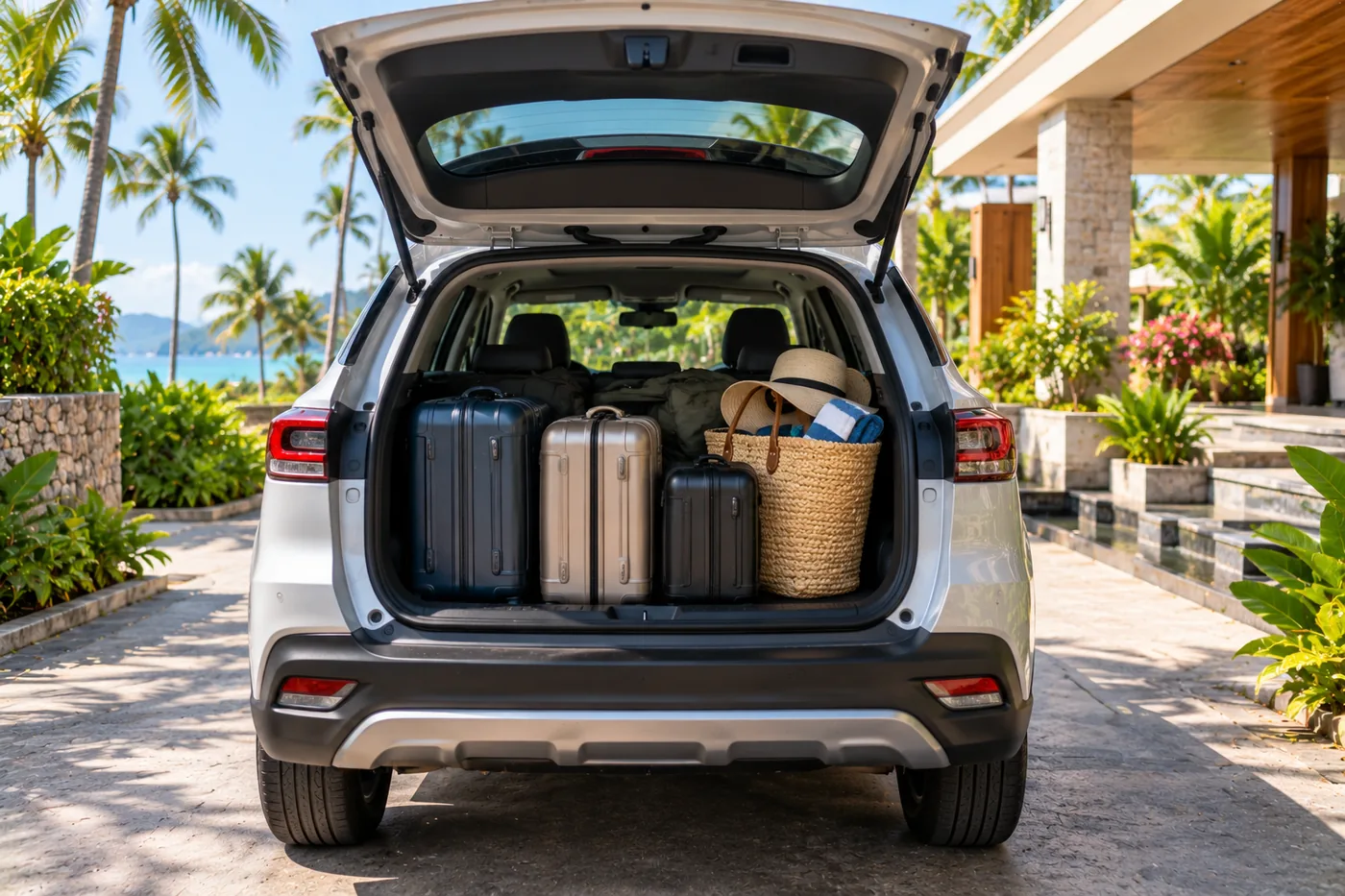 Generated illustration: Which Rental Car Fits Your Luggage in Phuket