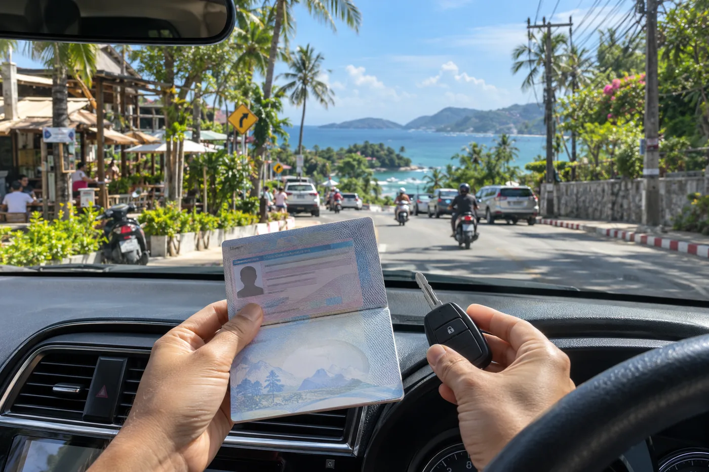 Generated illustration: Can I Drive in Phuket with an EU Licence