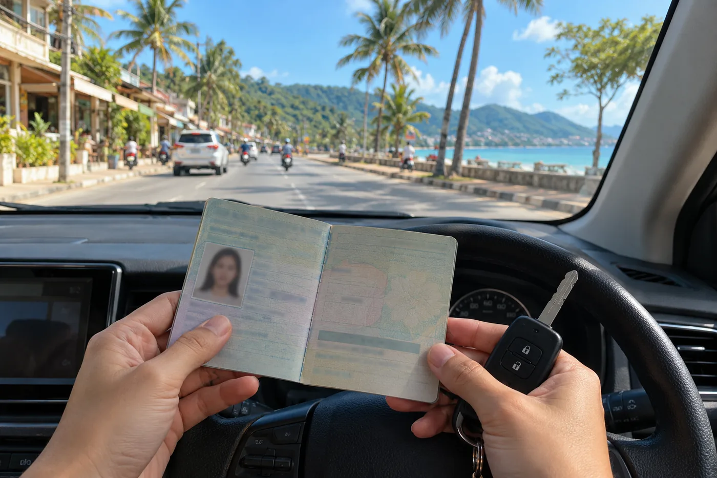 Generated illustration: Can I Drive in Phuket with a Hong Kong Licence