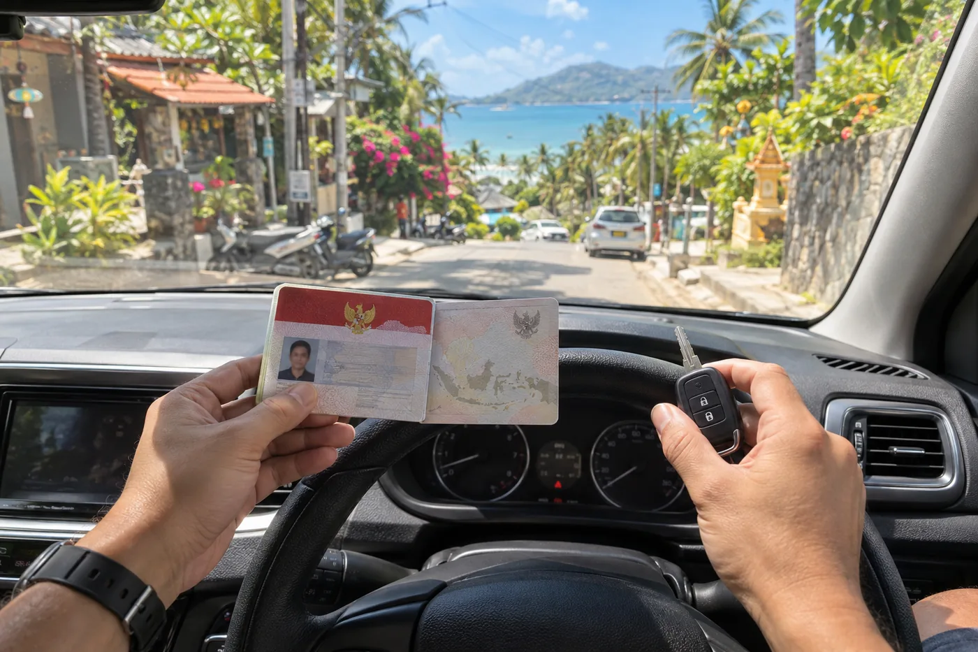 Generated illustration: Can I Drive in Phuket with an Indonesian Licence