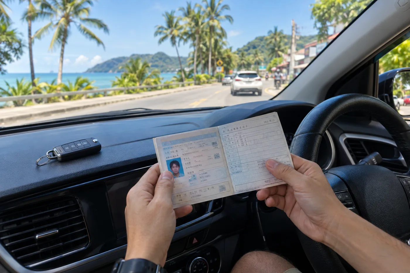 Generated illustration: Can I Drive in Phuket with a Japanese Licence