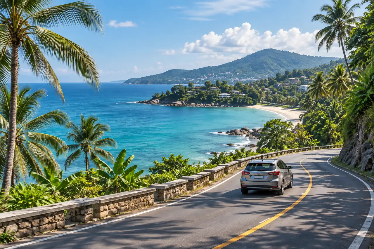 Generated illustration: Can I Rent a Car in Phuket Without a Credit Card