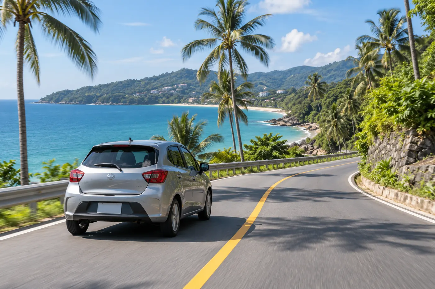 Generated illustration: Speed Limits in Phuket: What Applies to a Rental Car