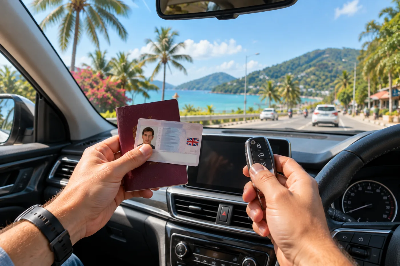 Generated illustration: Can I Drive in Phuket with a UK Licence