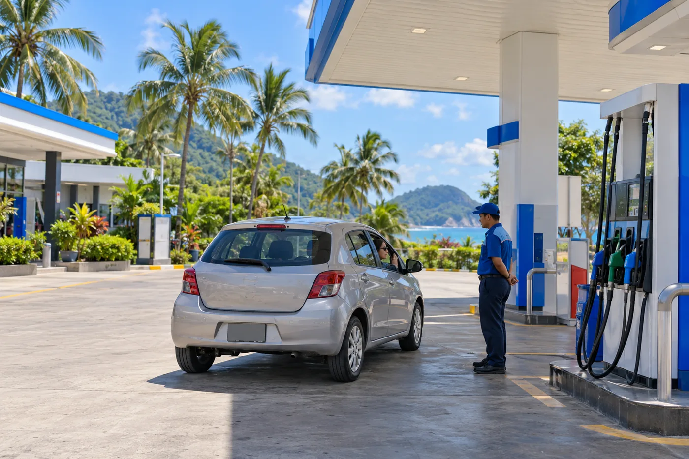 Generated illustration: What If a Petrol Station Runs Out of Fuel in Phuket