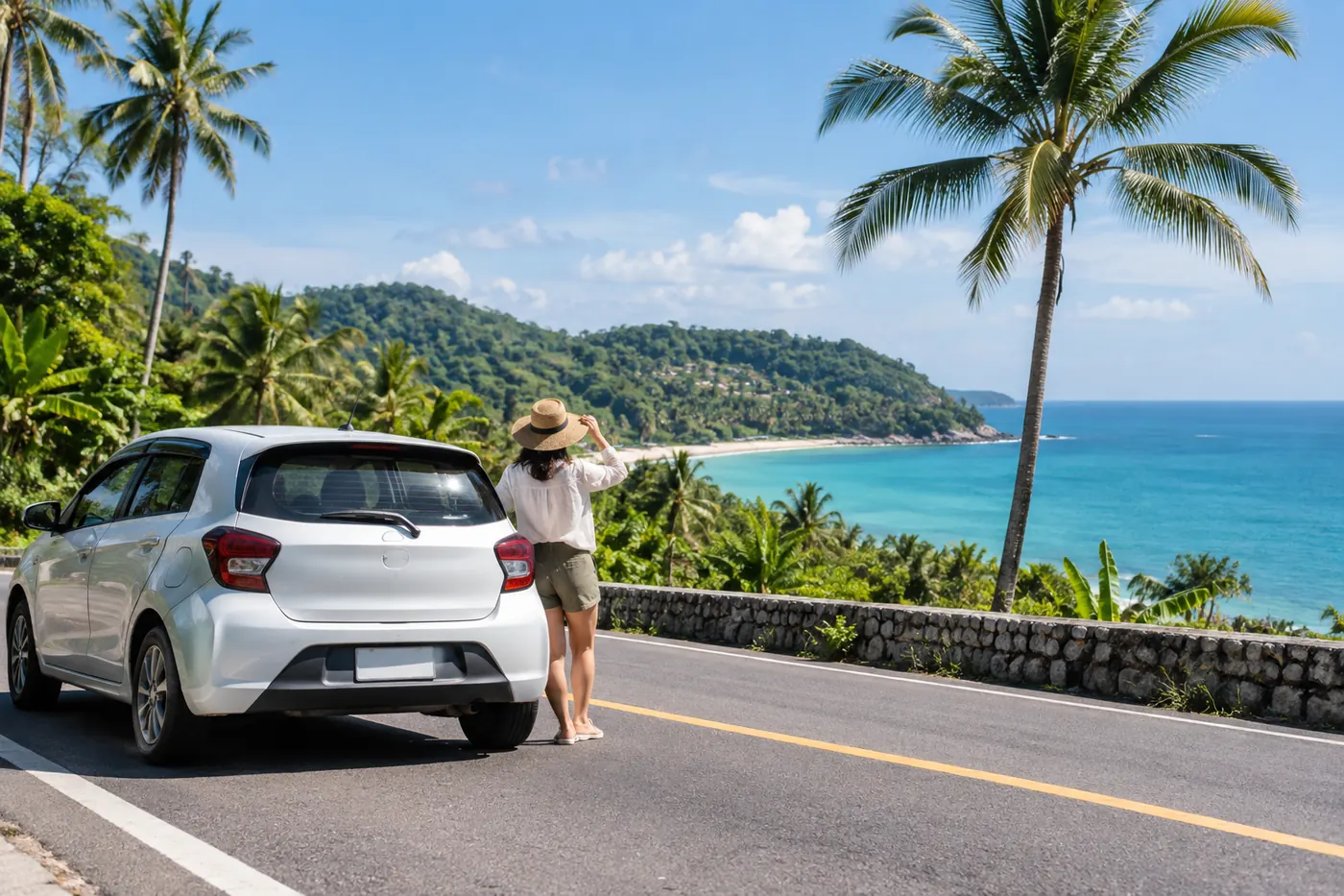 Generated illustration: What to Do After an Accident in a Rental Car in Phuket