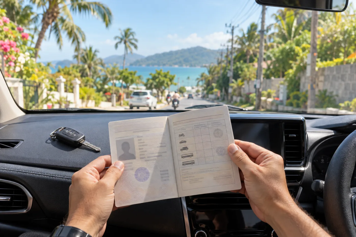 Generated illustration: Where to Get an International Driving Permit for Phuket
