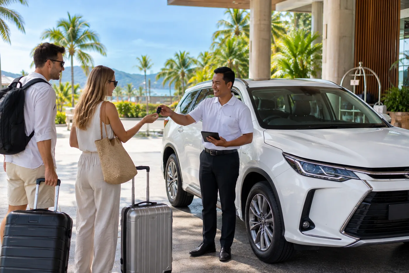 Generated illustration: Car at Phuket Airport or Delivery to Your Hotel