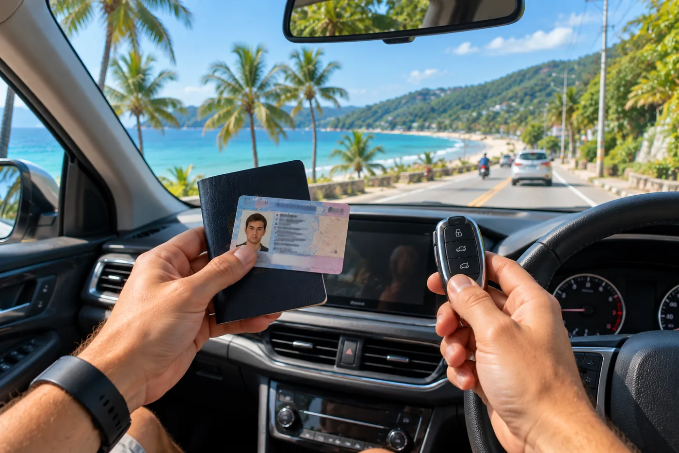Generated illustration: Driving in Thailand with a Foreign Licence: The Rules, Phuket