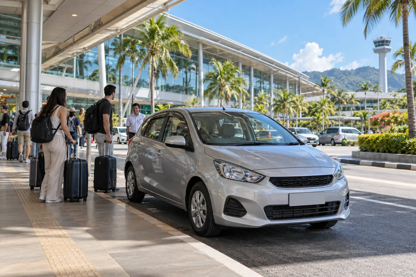 Generated illustration: Cheap Car Rental at Phuket Airport