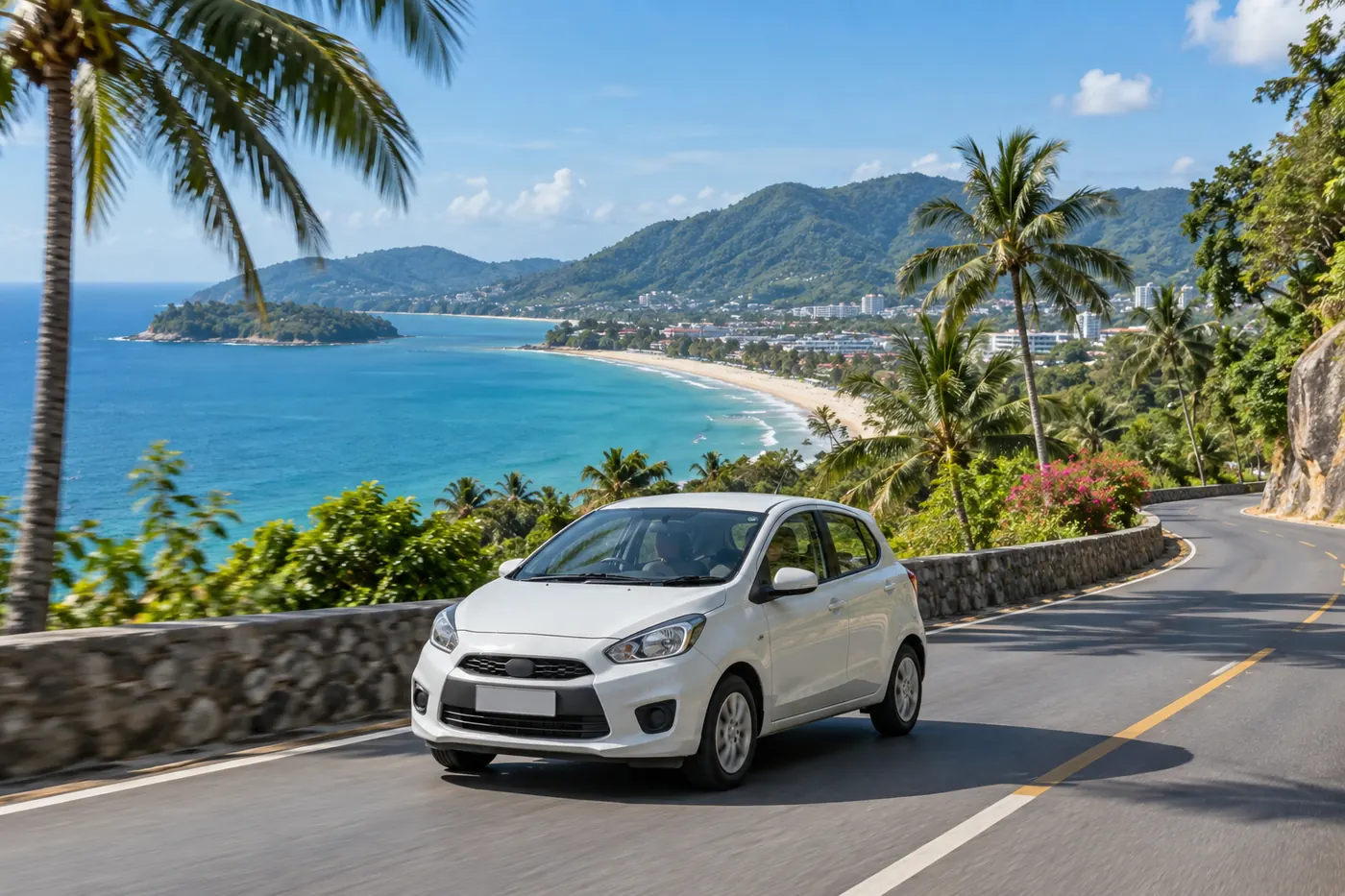 Generated illustration: Economy Car Rental in Karon, Phuket