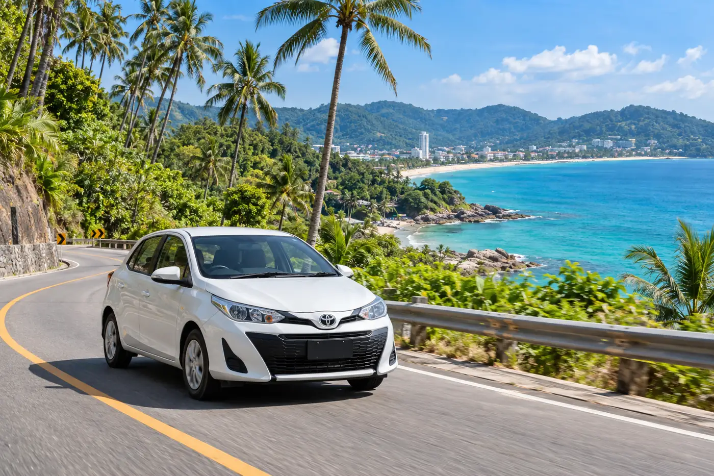 Generated illustration: Economy Car Rental in Patong, Phuket