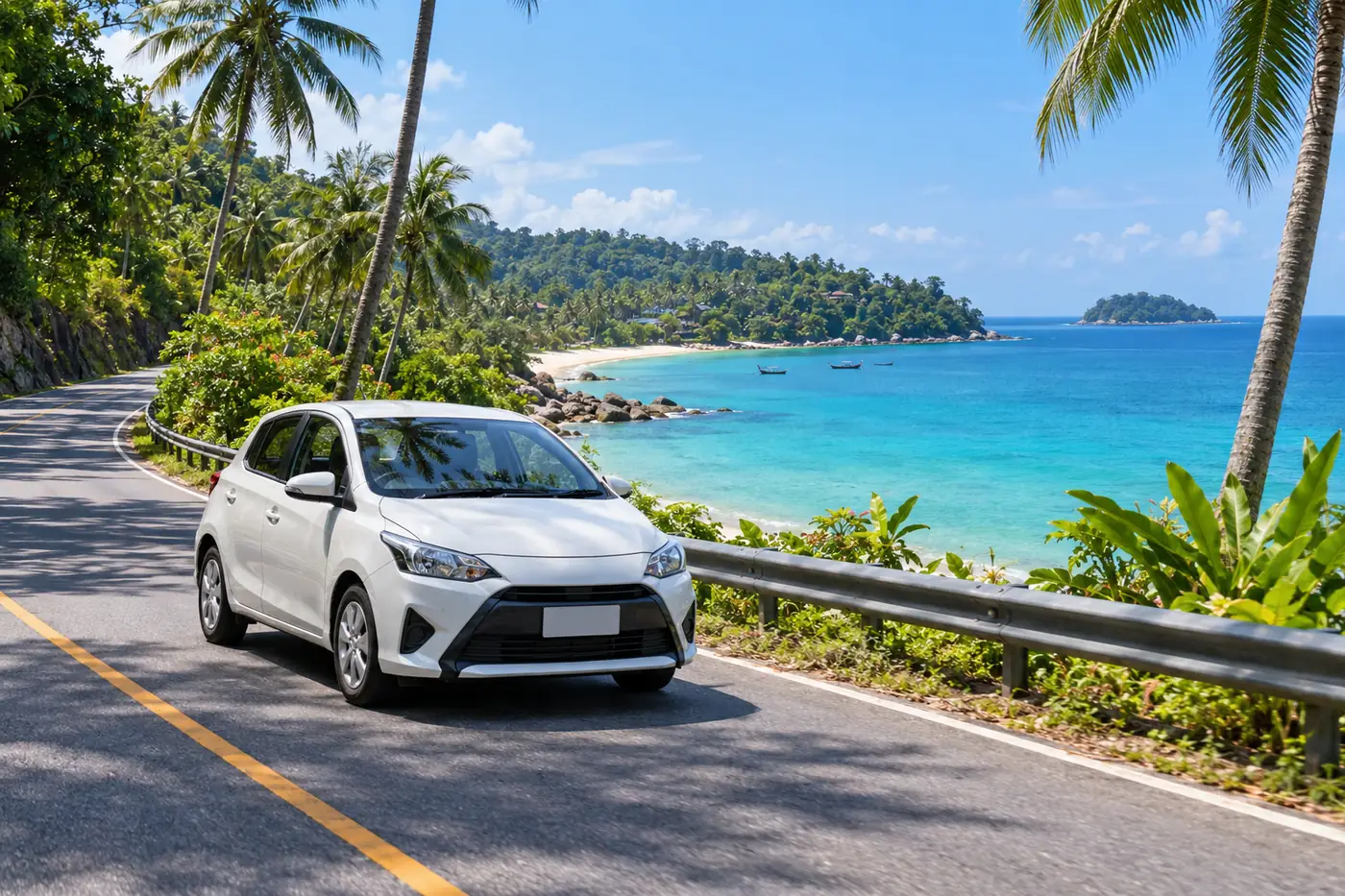 Generated illustration: Economy Car Rental in Nai Yang, Phuket