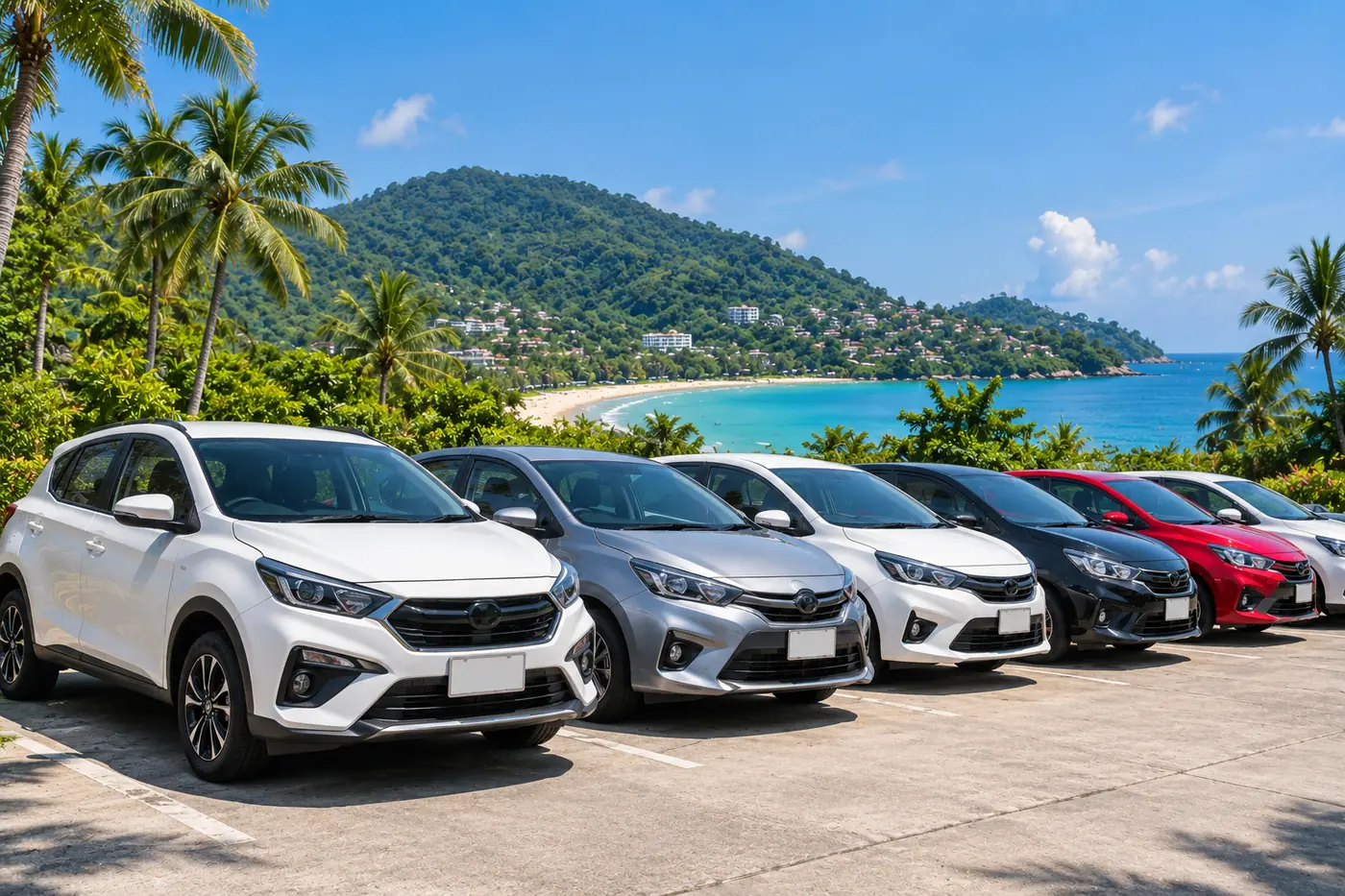 Generated illustration: Monthly Car Rental in Kata, Phuket