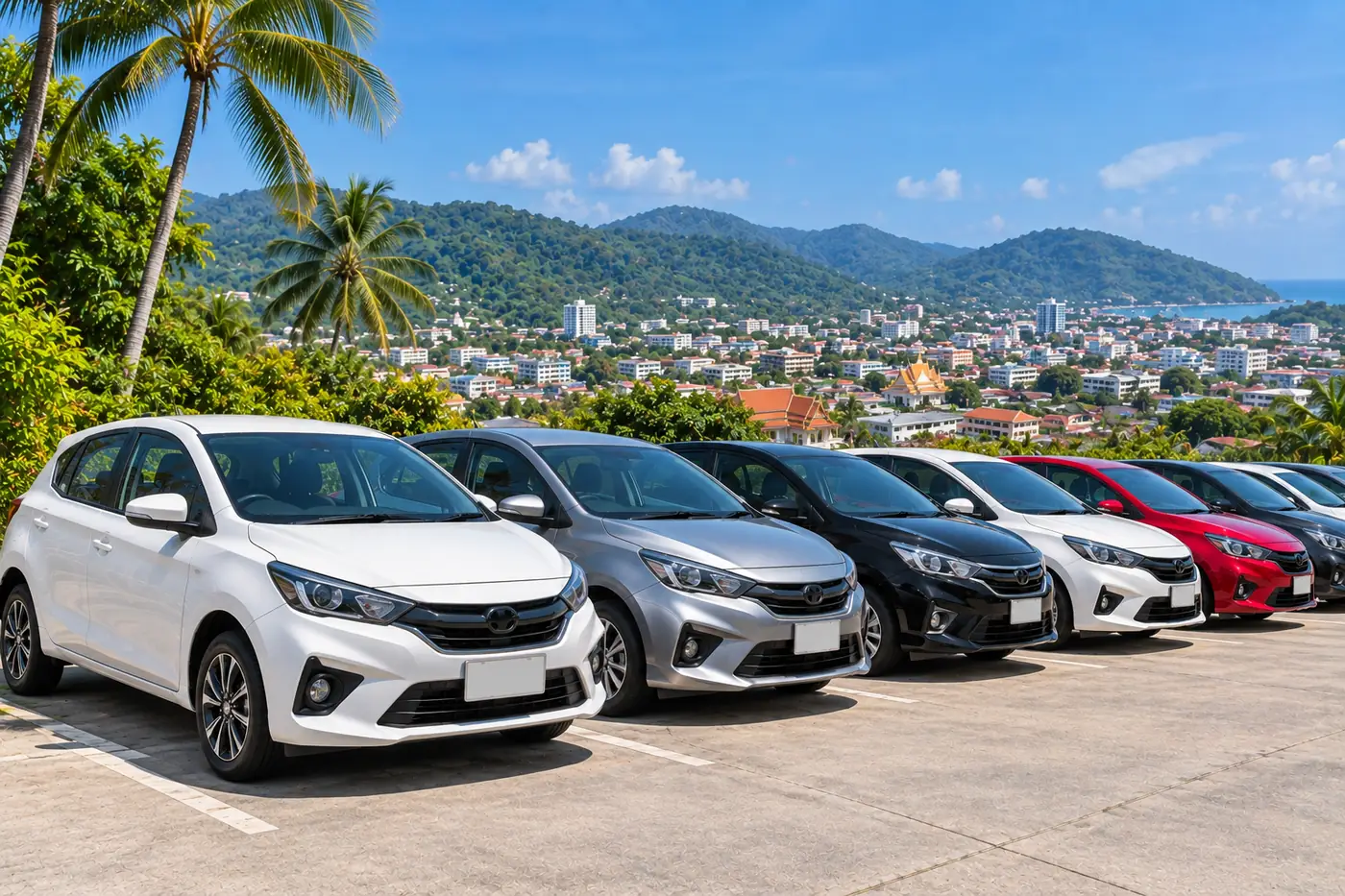 Generated illustration: Monthly Car Rental in Phuket Town