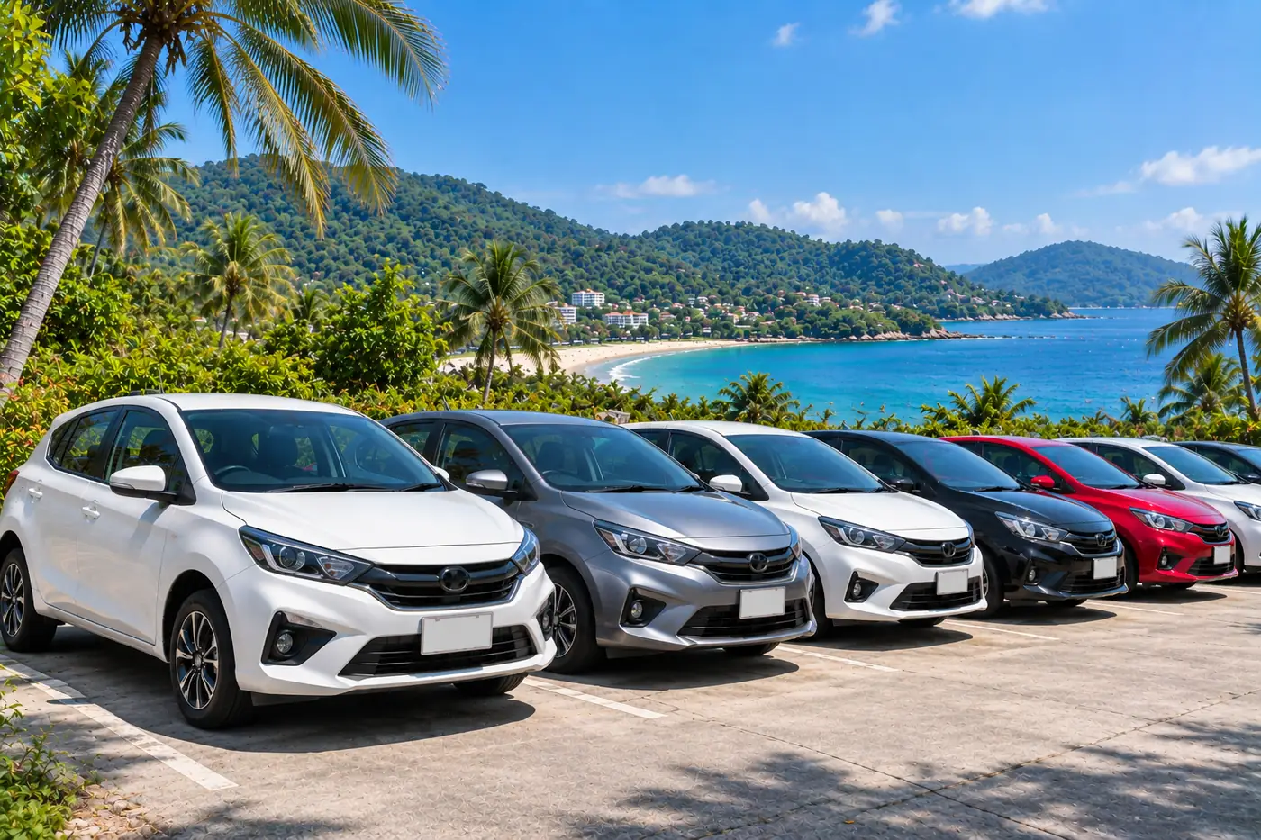 Generated illustration: Monthly Car Rental in Surin, Phuket