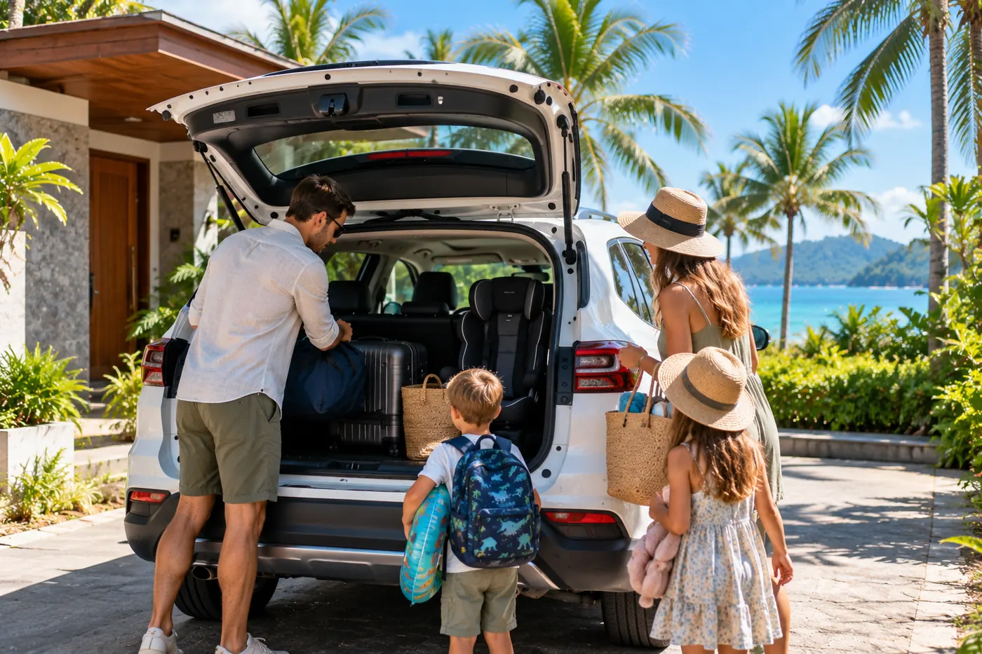 Generated illustration: Phuket with Kids by Car: What Parents Should Know
