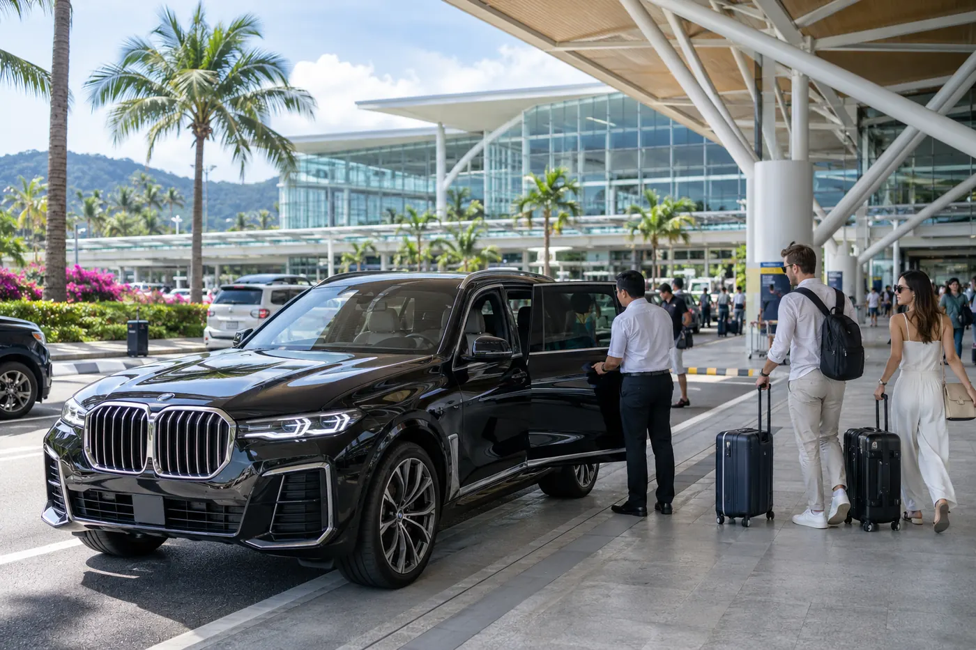 Generated illustration: Luxury Car Rental at Phuket Airport