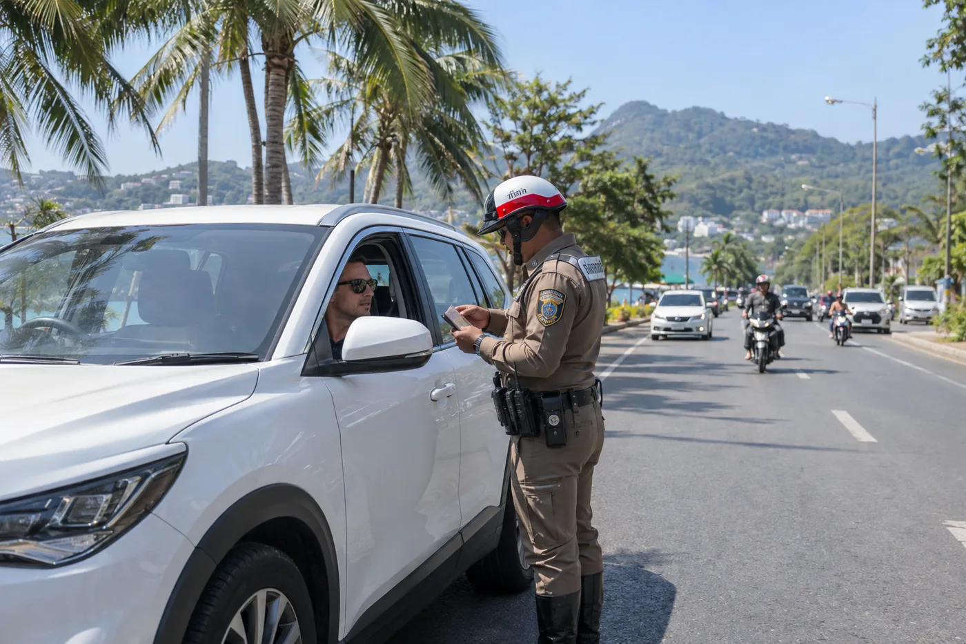 Сгенерированная иллюстрация: Fines in Phuket: What You Get Stopped For and What It Costs