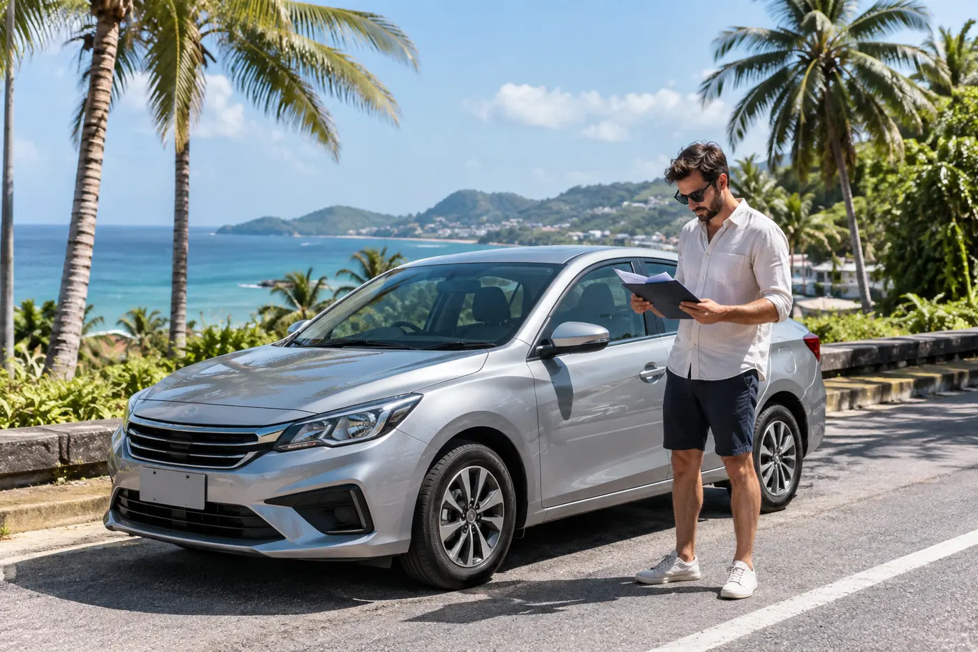 Сгенерированная иллюстрация: Insurance When Renting a Car in Thailand