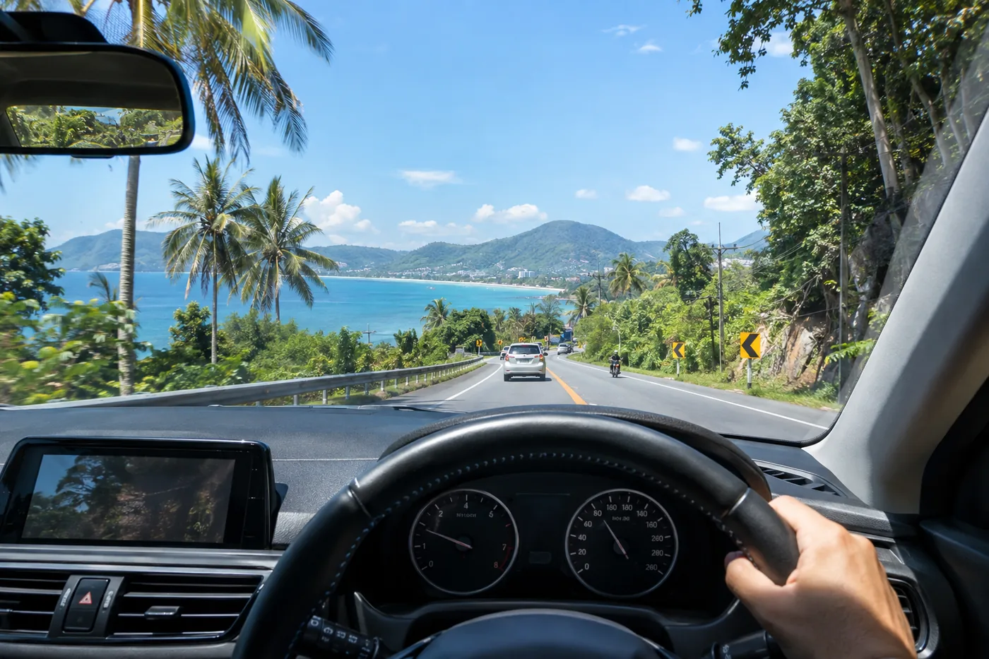 Generated illustration: Mai Khao to Patong by Car, Phuket