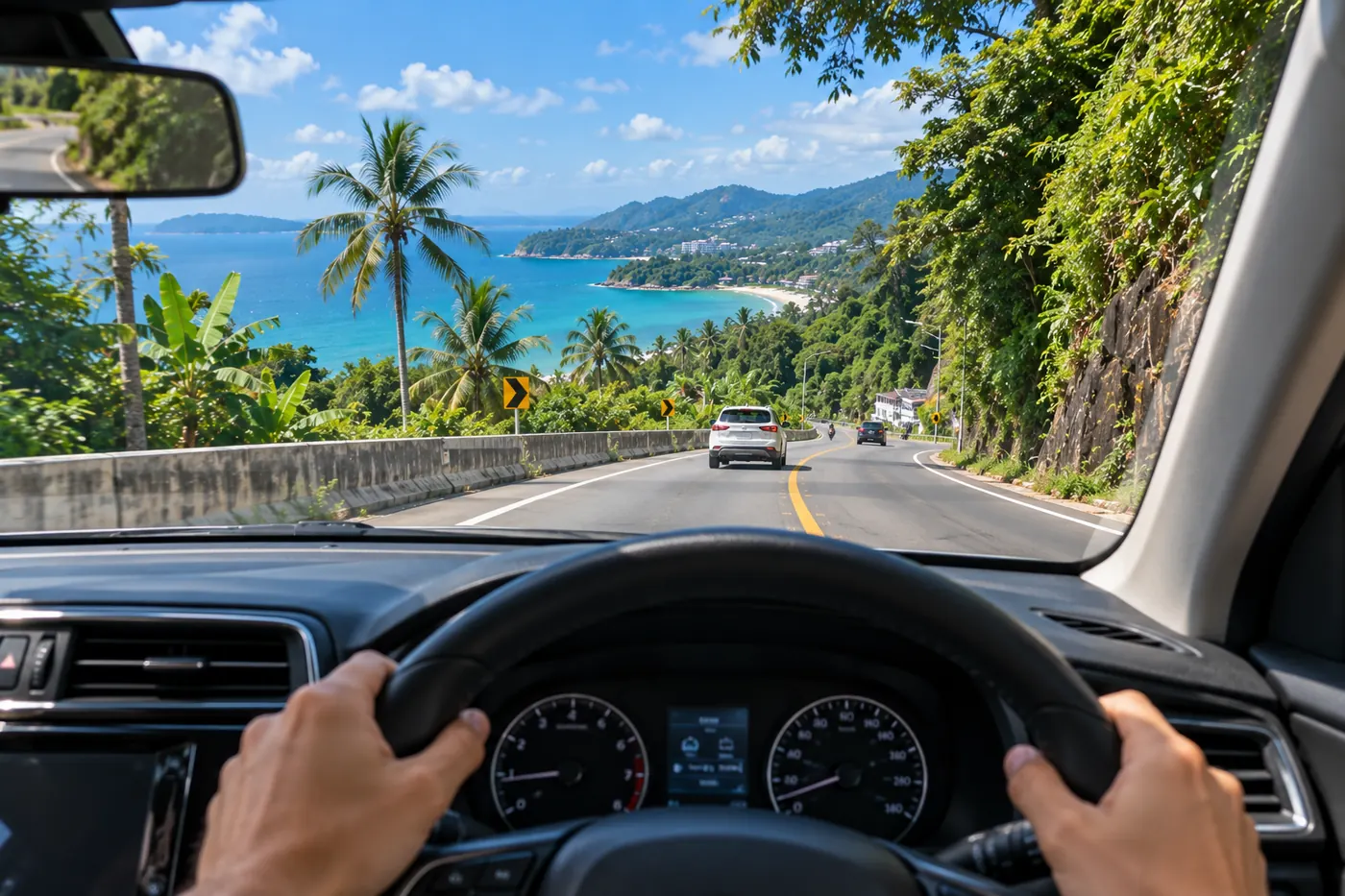 Generated illustration: Patong to Kata by Car, Phuket