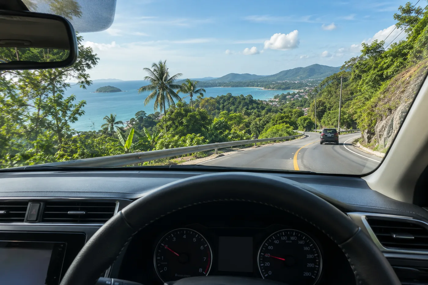 Generated illustration: Rawai to Phuket Old Town by Car
