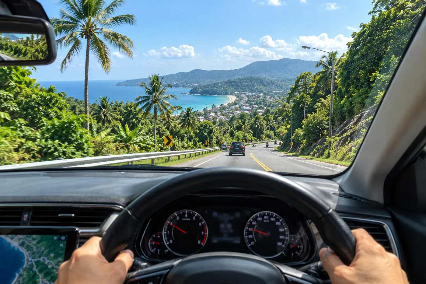 Generated illustration: Thalang to Patong by Car in Phuket
